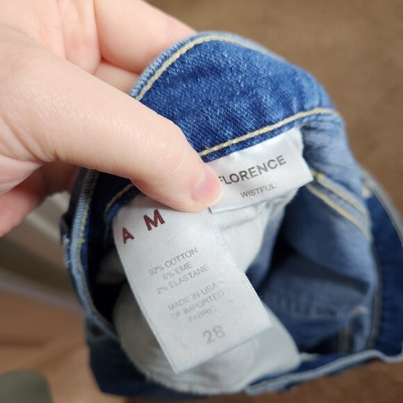 AMO Denime Florence Pleated Wide Leg Wistful Wash - Picture 6 of 6